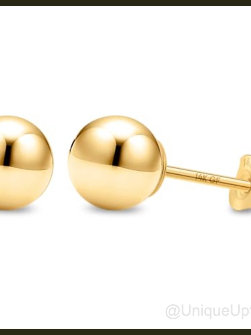 14K Gold Filled Ball Stud Earrings 6mm Stud